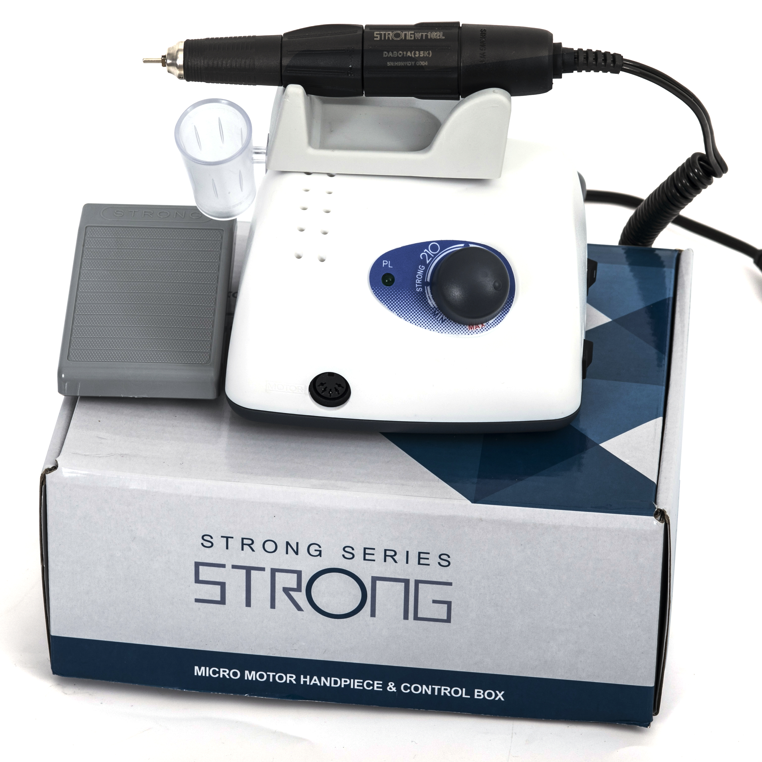 35000rpm Marathon strong 210 micromotor 102L handpiece electric nail drill machine for manicure pedicure