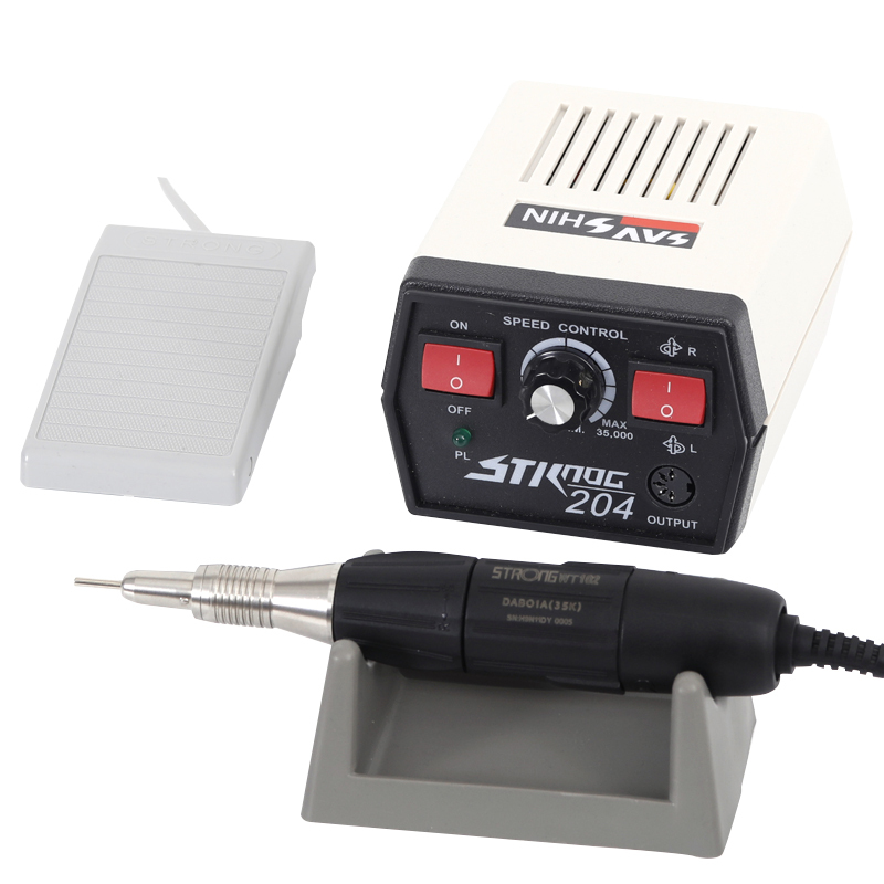 65W 35,000RPM Nail Drill Strong 204+102 Milling Machine for nail File Bits Electric Manicure Set Equipment