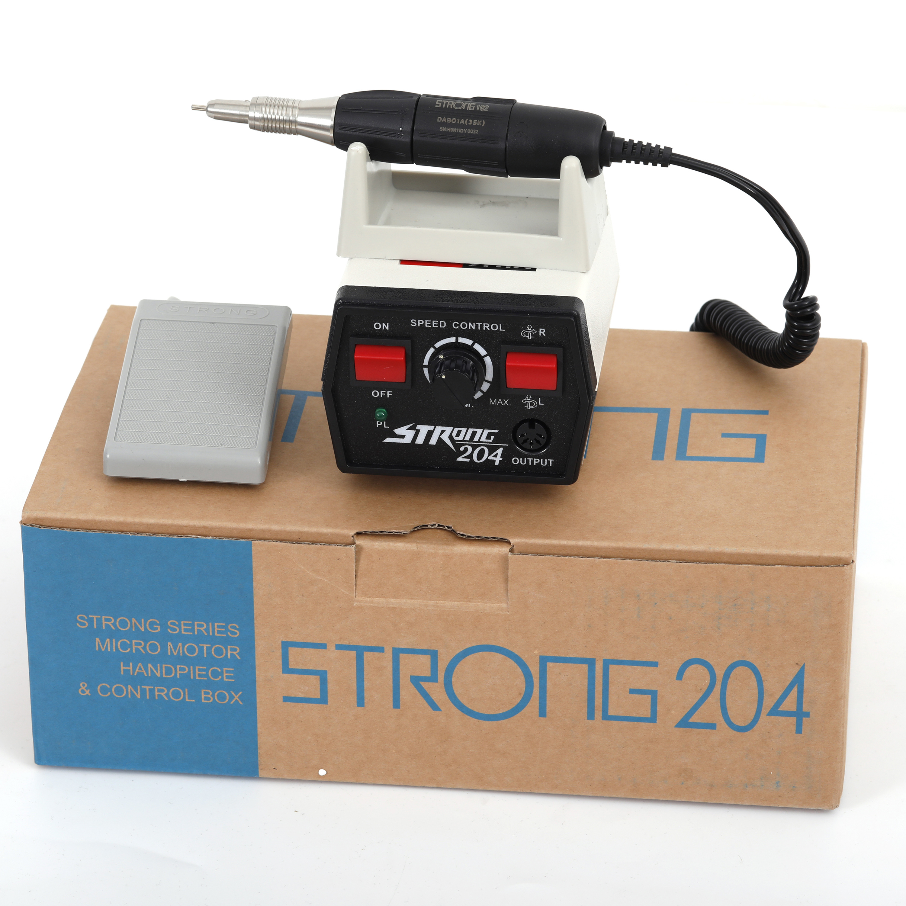 65W 35,000RPM Nail Drill Strong 204+102 Milling Machine for nail File Bits Electric Manicure Set Equipment