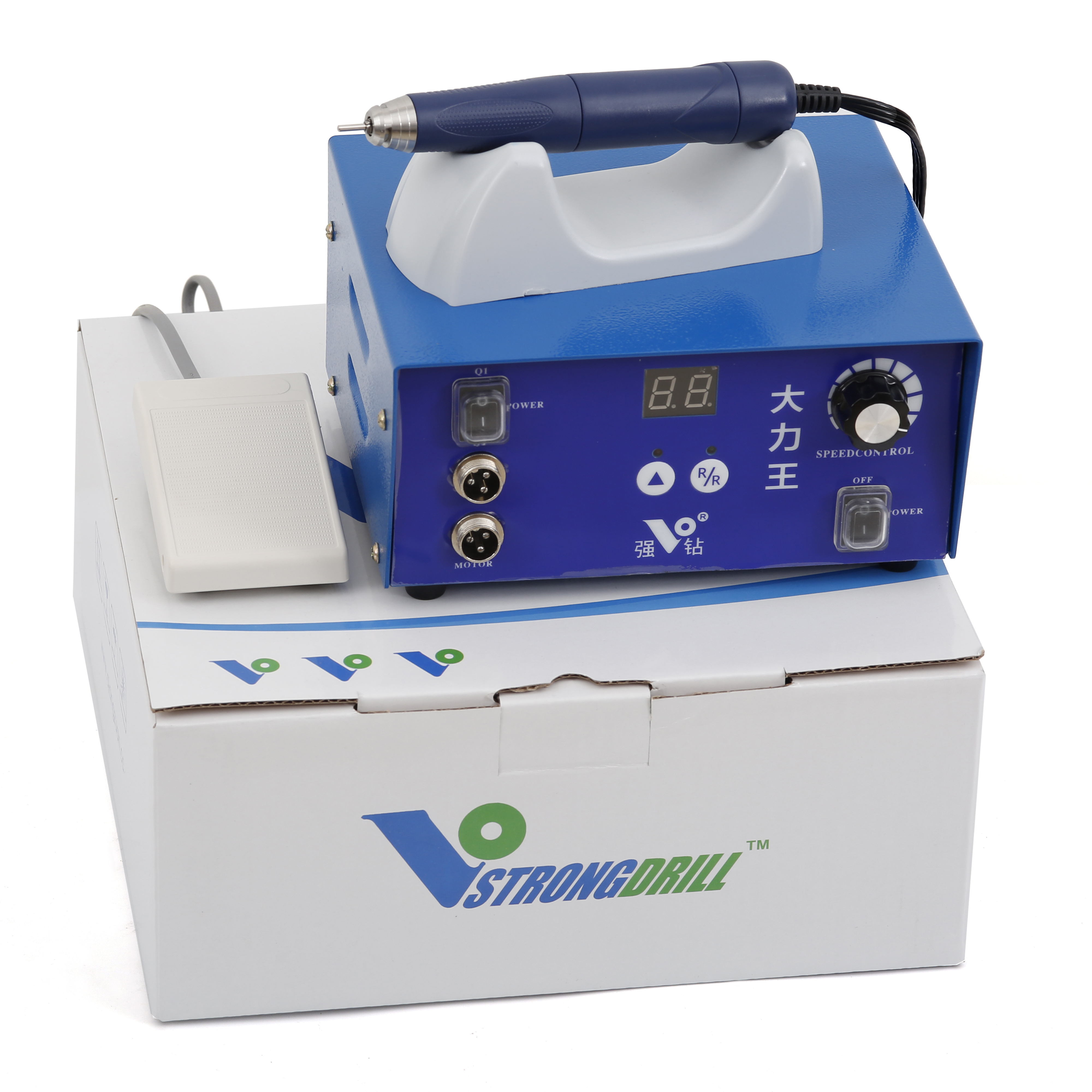 50000rpm Brushless Dental Lab Micromotor STRONG DRILLDALIWANG+Q9 brushless handpiece micromotor for polishing dental/stone