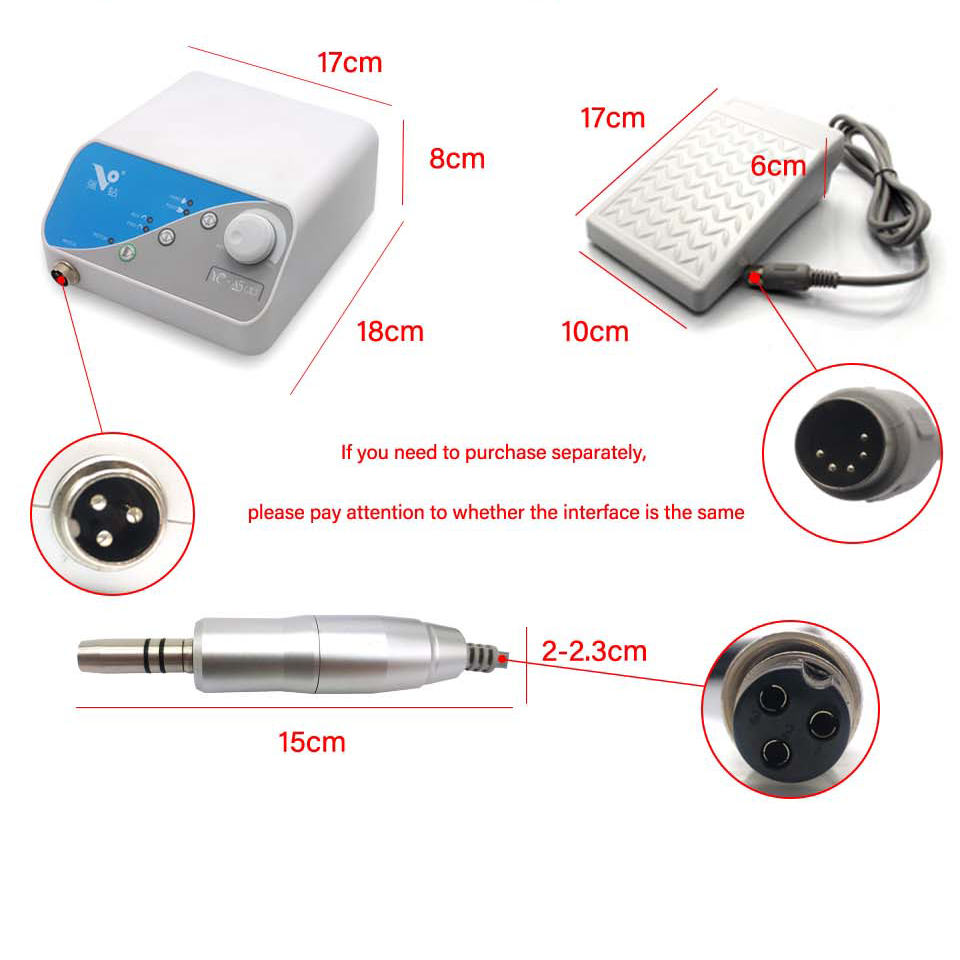 2020 new strong YCA500+W101E Dental micromotor 50000 RPM handpiece for dental lab polishing micromotor