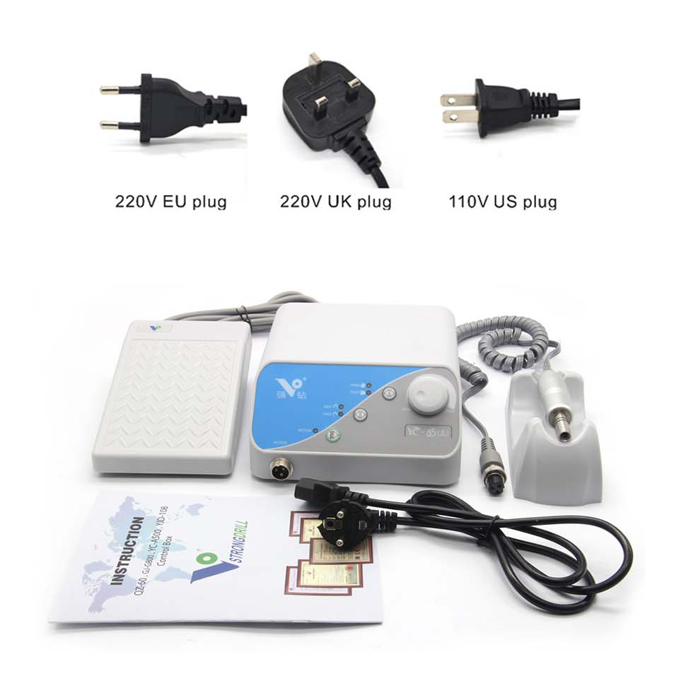 2020 new strong YCA500+W101E Dental micromotor 50000 RPM handpiece for dental lab polishing micromotor
