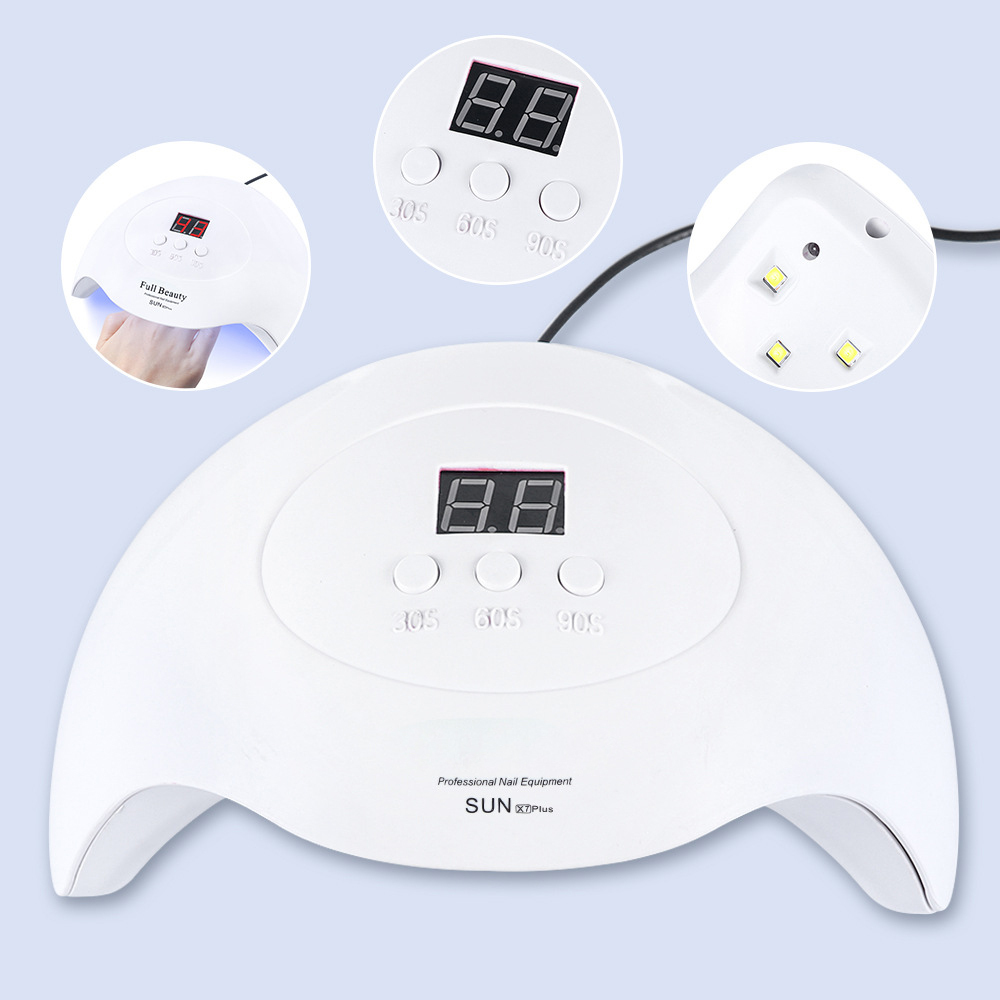 30W Nail Led Lamp for Curing Gel Polish Fast Dry Nail Dryer With 30s/60s/90s Timing LCD USB Manicure Nail Art Lamp SUN X7Plus