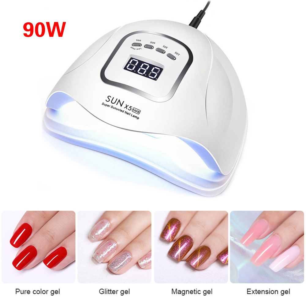 SUNX5 Max 90/72W LED Lamp Nail Dryer 45/36 LEDs UV Ice Lamp For Drying Gel Polish 10/30/60/99s Timer Auto Sensor Manicure Tools