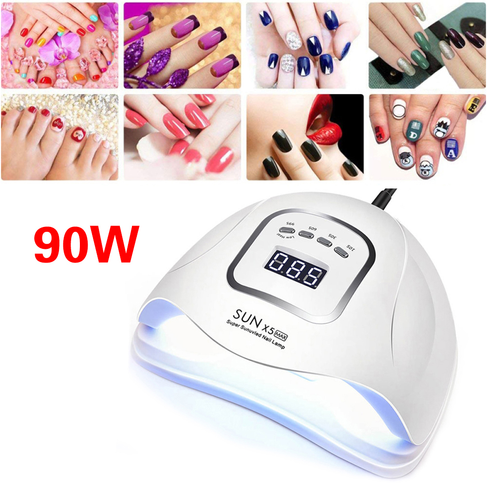 SUNX5 Max 90/72W LED Lamp Nail Dryer 45/36 LEDs UV Ice Lamp For Drying Gel Polish 10/30/60/99s Timer Auto Sensor Manicure Tools