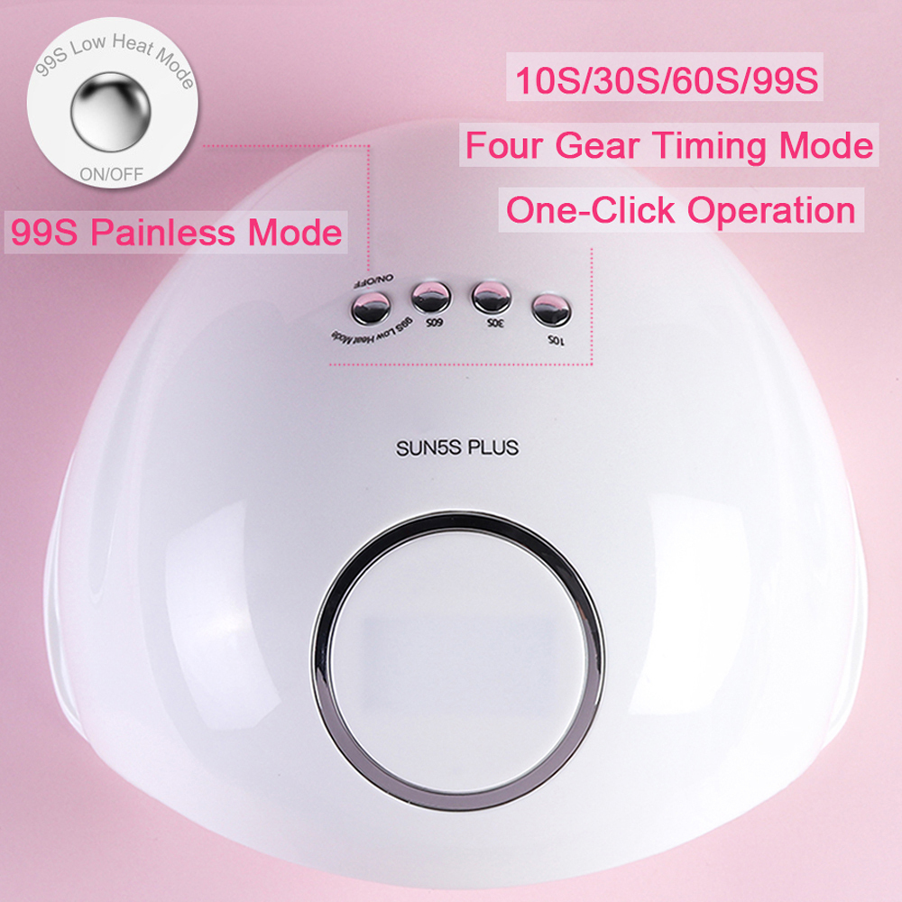 72W UV LED Lamp Gel Polish Curing Nail Dryer Smart sensor Quick-Drying 36 LED Beads Care Machine Nail Art Tools 