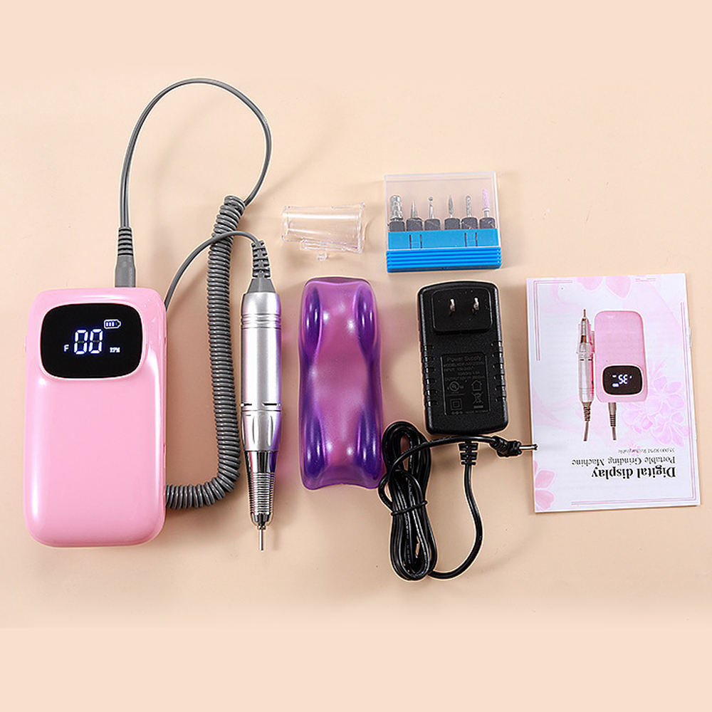 35000RPM Electric Manicure Drilling Machine Set Nails Milling Cutter Drill Bit Nail File Kit Rechargable Polishing Tools 
