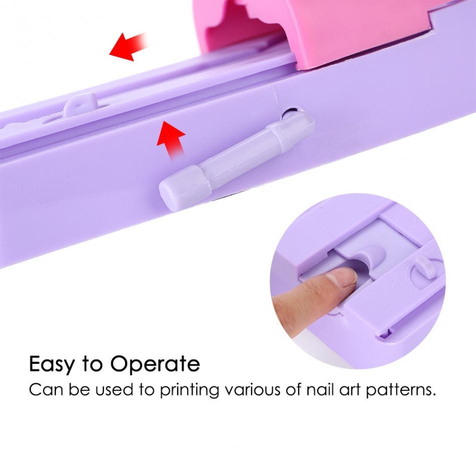 New Nail Art Stamping Printing Manicure Machine Stamp Set with 6 Metal Pattern Plates Manicure Tools nail supplies Printer