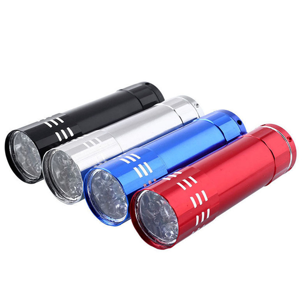 Nail Dryer Mini 9 LED Lights Flashlight UV Lamp Portable Nail Gel Mask Fast Drying Manicure Tool