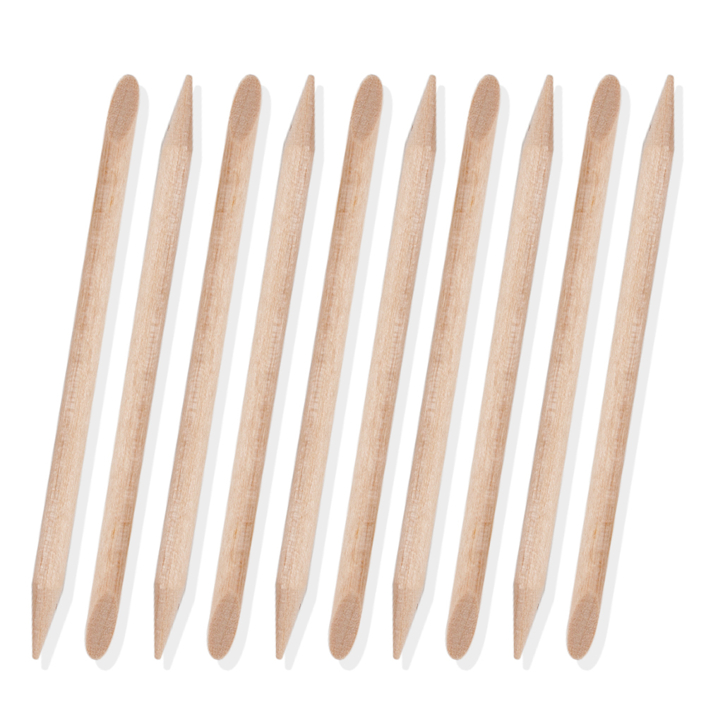 natural 100Pcs Wooden Cuticle Pusher Nail Art Cuticle Remover Sticks Removal Manicure Tools Set - 7