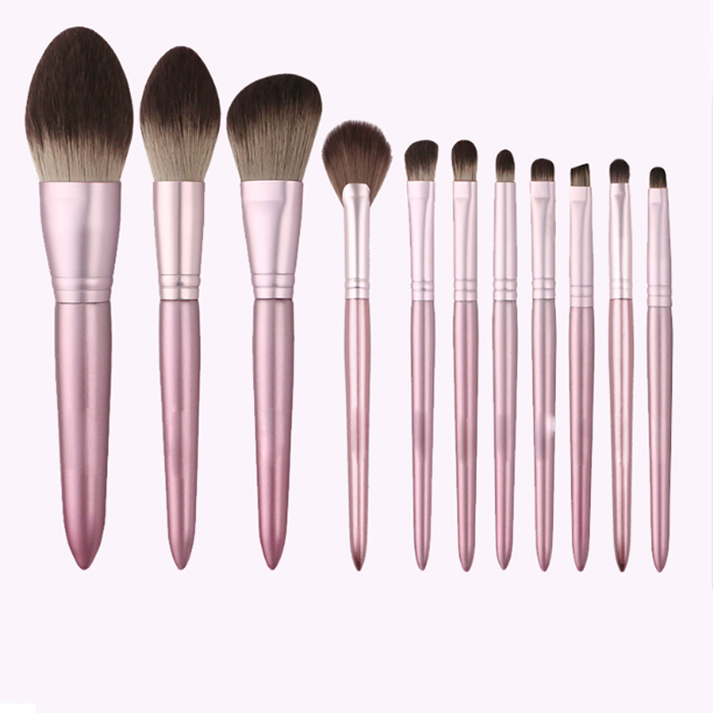 12pcs NEW arrival Make up Brushs Maquillage Powder Loose Box Belt foundation brush Maquiagem brochas - 9