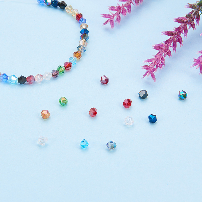 4mm Crystal Glass Beads Kit for Making Jewelry Crafts Material Plated Color Loose Spacer Beaded Wholesale - 5