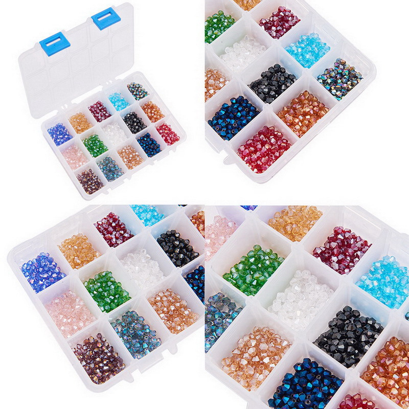 4mm Crystal Glass Beads Kit for Making Jewelry Crafts Material Plated Color Loose Spacer Beaded Wholesale - 9