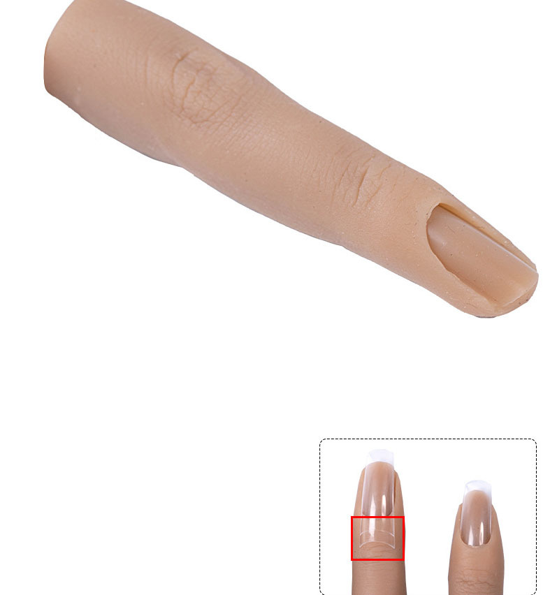 2021 Top Selling Silicone Artificial False Nail Hand Finger Practice Display Nail Art Tool - 7
