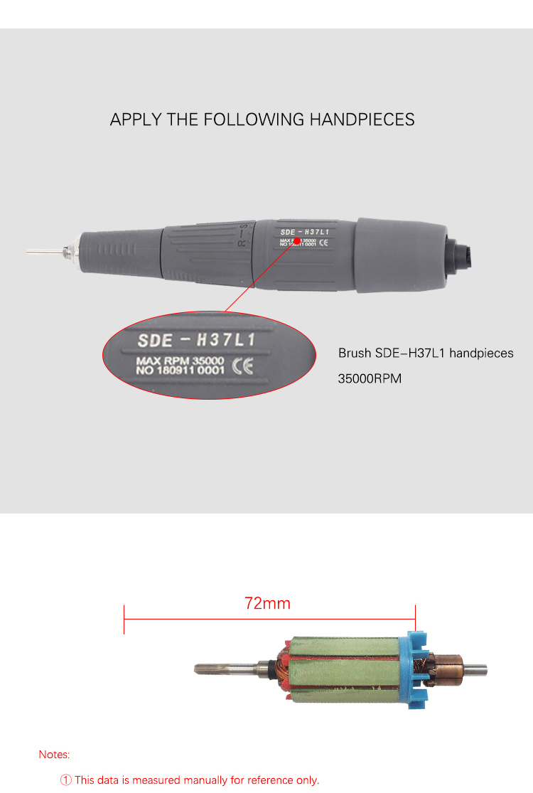 10pcs set 37L1 micromotor practical armature powerful momentum strong micromotor spare part - 8