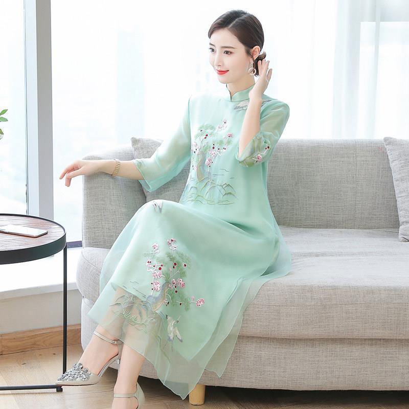 chinese embroidered dress