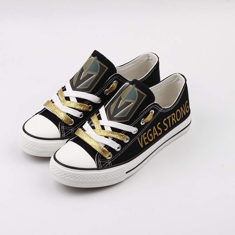 Vegas Golden Knights Limited Print NHL Ice Hockey Fans Low Top Canvas