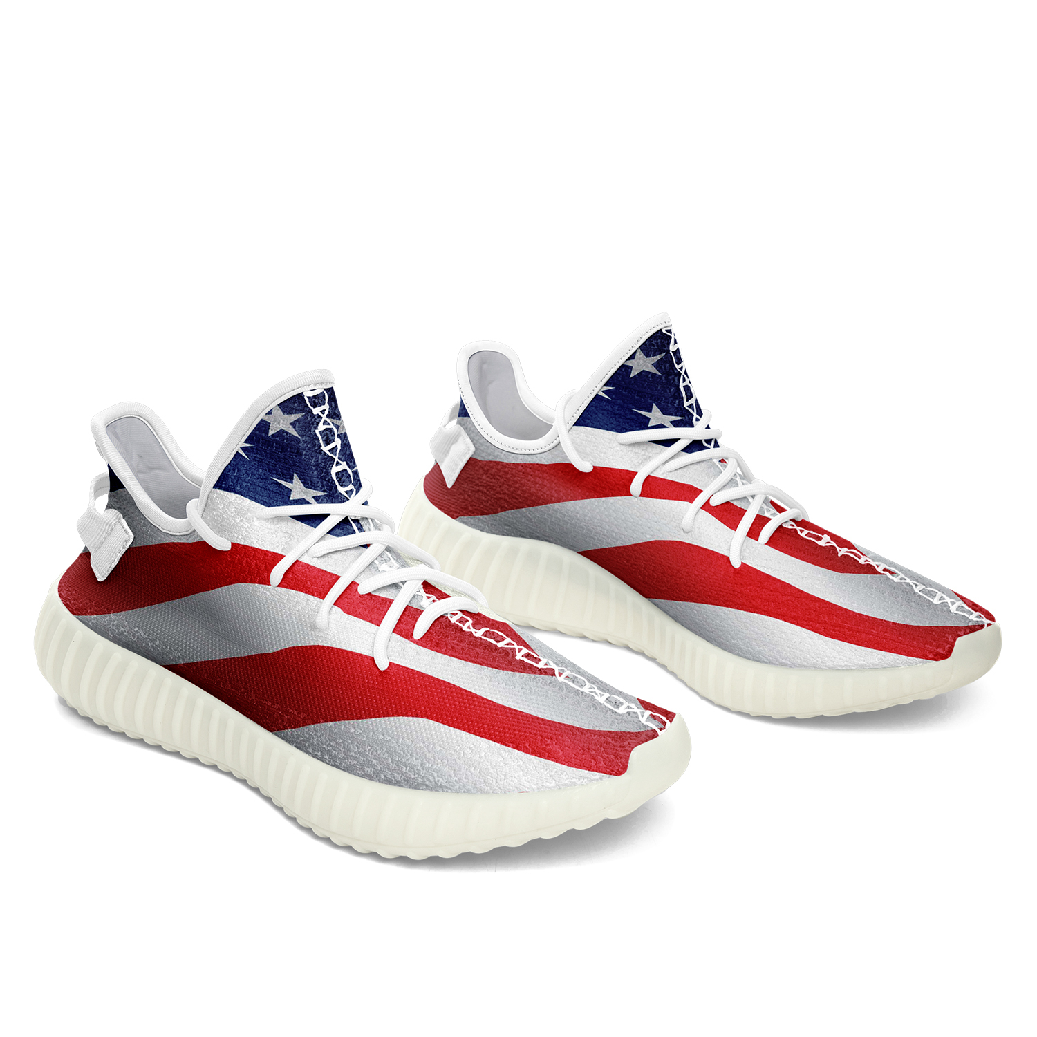 Customize America Flag Full Print New Yeezy Sneakers Men Women Sport Shoes YZ190901109