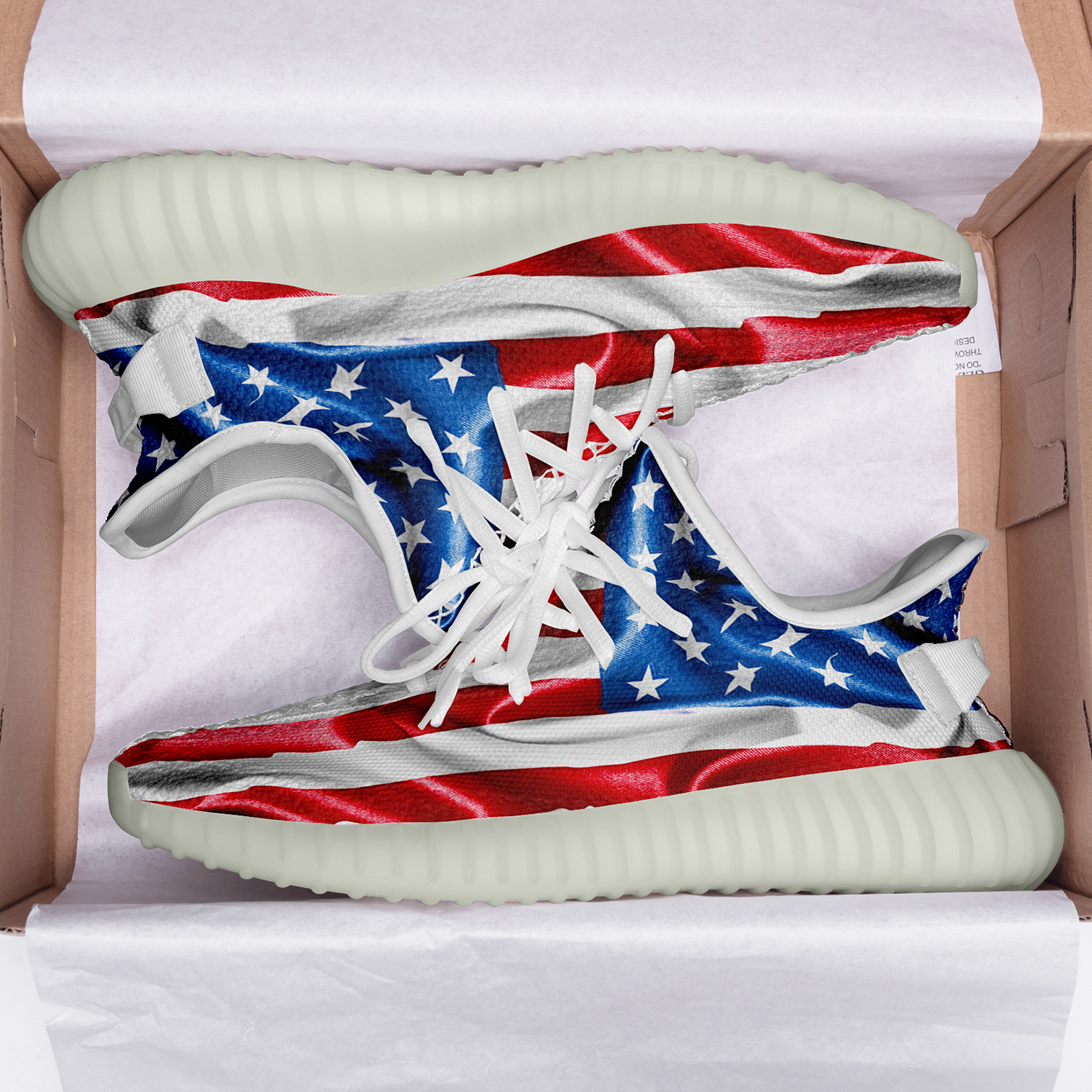 Customize America Flag Full Print New Yeezy Sneakers Men Women