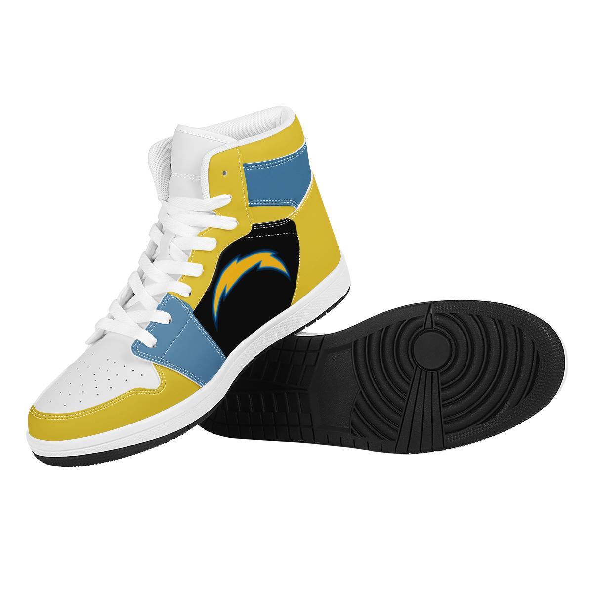 Customize Los Angeles Chargers Football Fans High Top Leather Sneakers Casual Shoes wzx0048z92 16 1596637805930 3