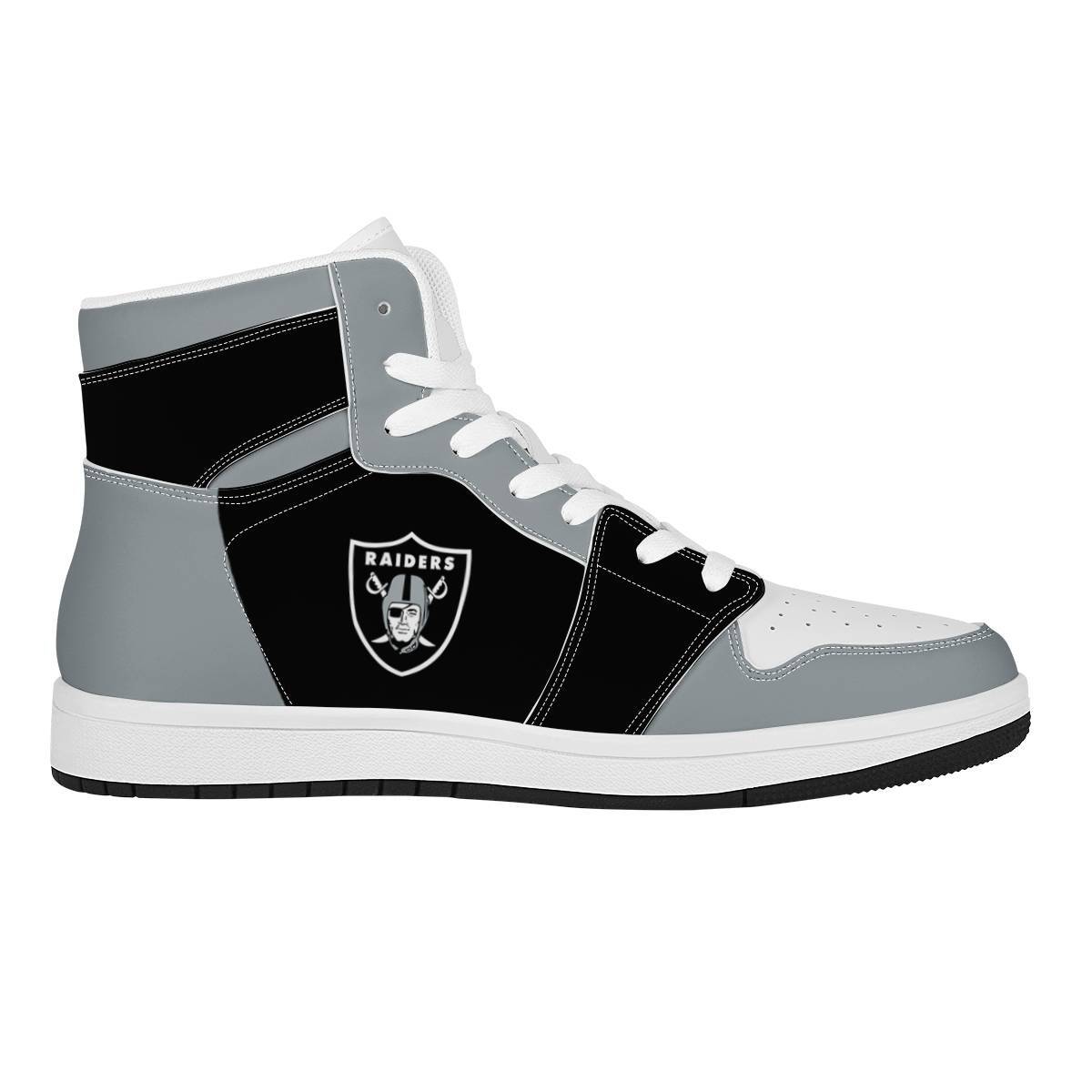 Customize Oakland Raiders Football Fans High Top Leather Sneakers Casual Shoes wzx0052z92 14 1596639663877 0
