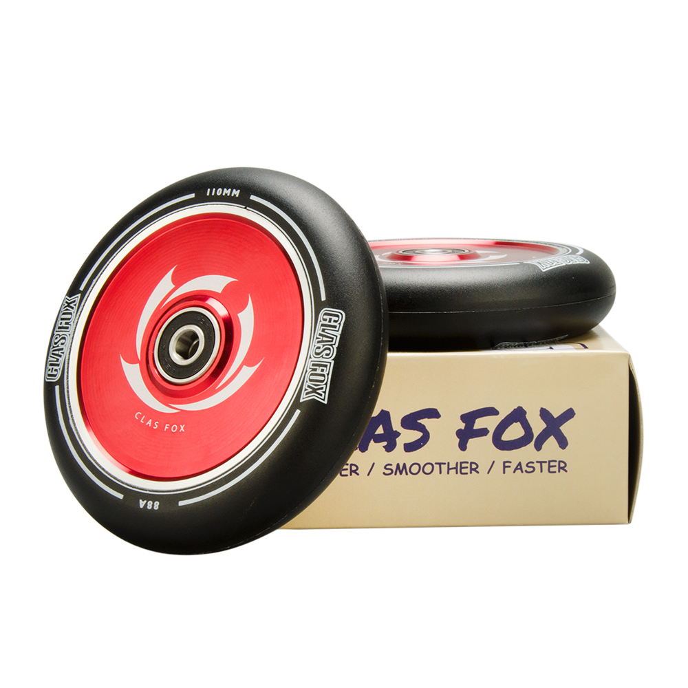 CLAS FOX Pro Stunt Scooter Wheel 1 Pair 120mm Hollow Wheels with Abec 9