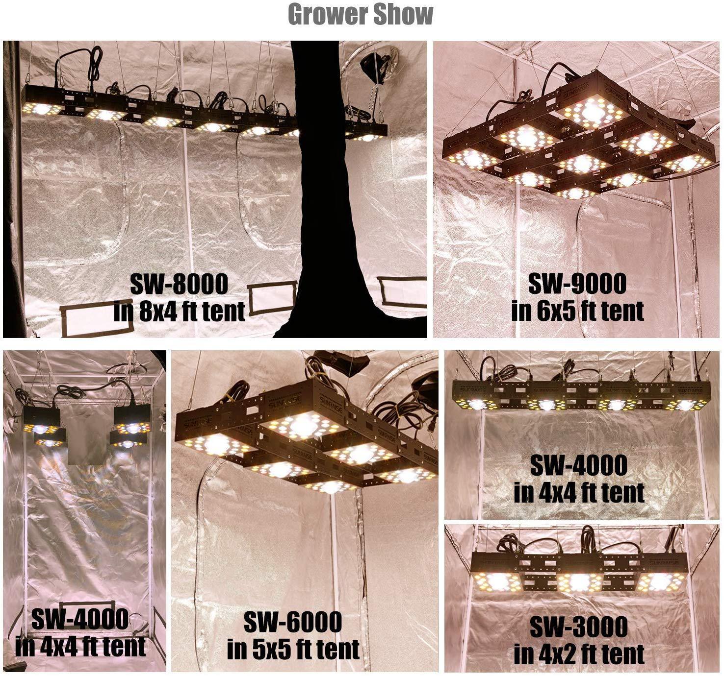 SUNRAISE SW 6000 LED GROW LIGHT SUNLIKE FULL SPECTRUM COB PLANTS 600watt