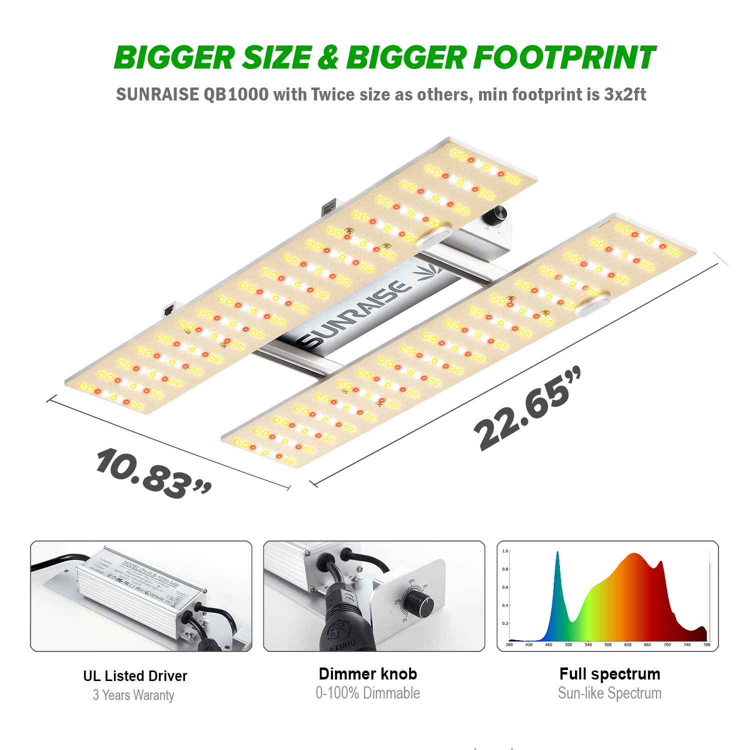 Sunraise 2000w cheap led grow light