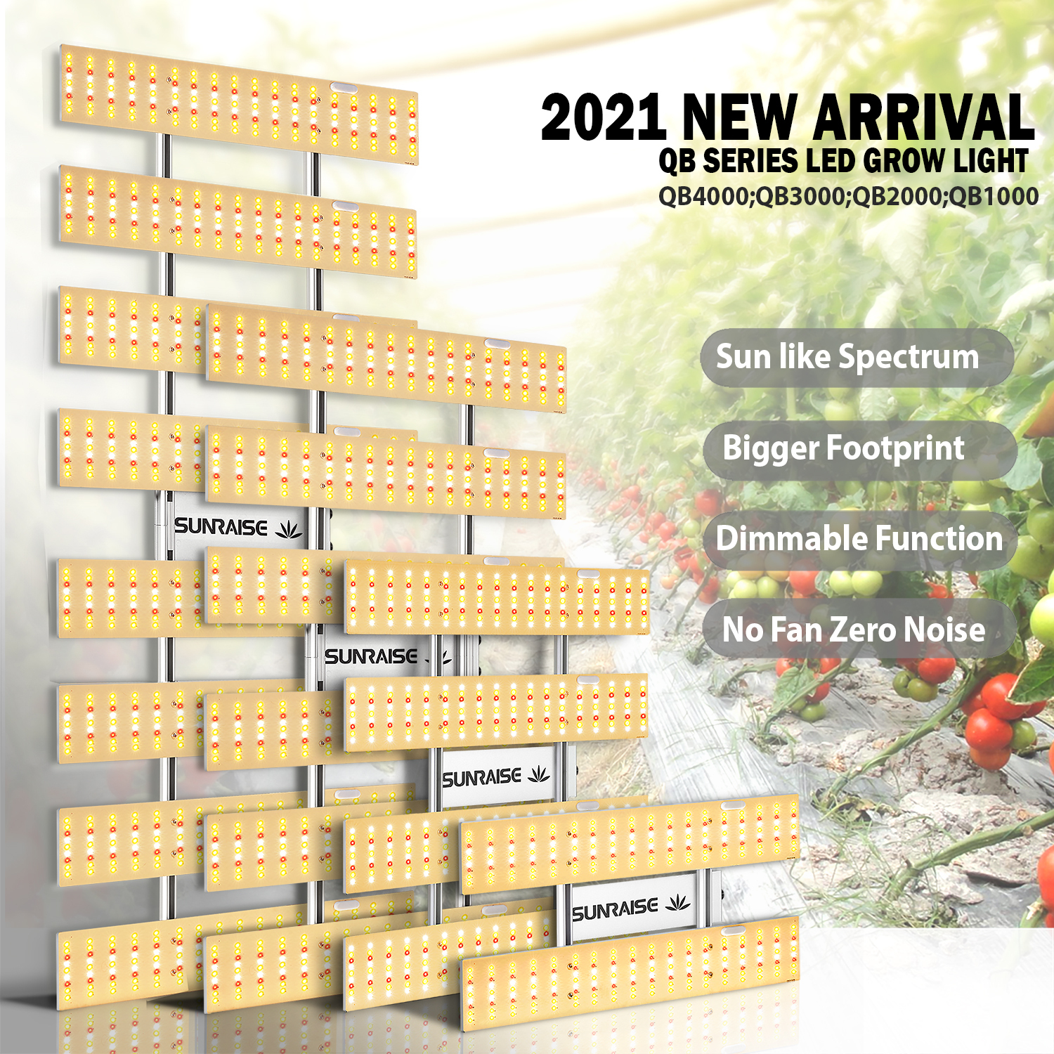 QB4000 LED Grow Light SUNRAISE 4x6ft 5x5ft 6x6ft Dimmable LED Grow Lights with IR, Upgraded Full