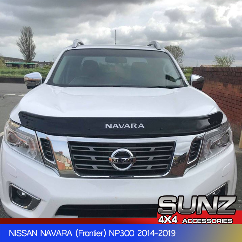 Bonnet Hood Scoop Vent Cover V3 Trim Black Red For Nissan NP300 Navara 14 - 17