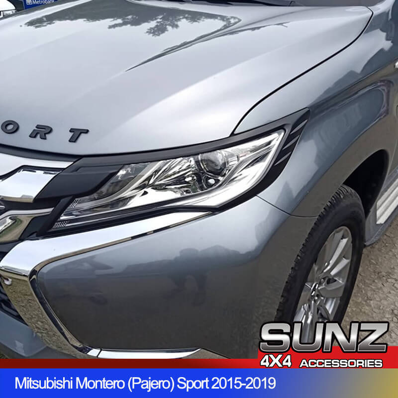 0044CH Chrome Head light cover headlight trim for Mitsubishi Pajero sport Montero sport 2015-2019
