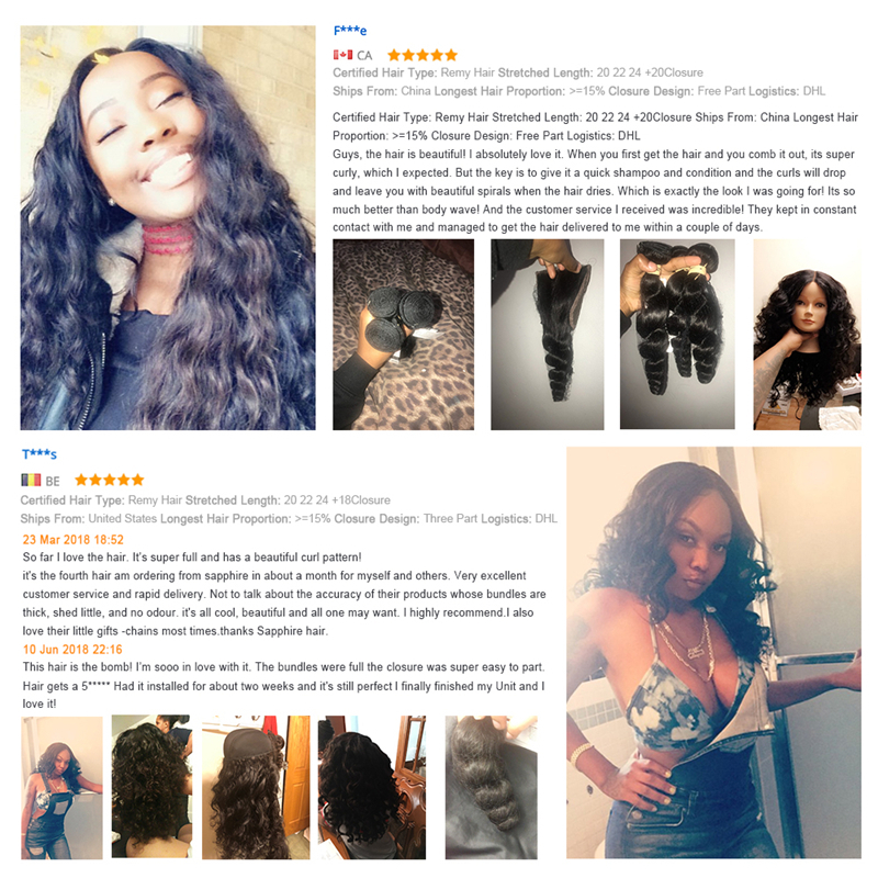 Virgin Hair Indian Loose Wave 4 Bundles With Frontal Jingleshair