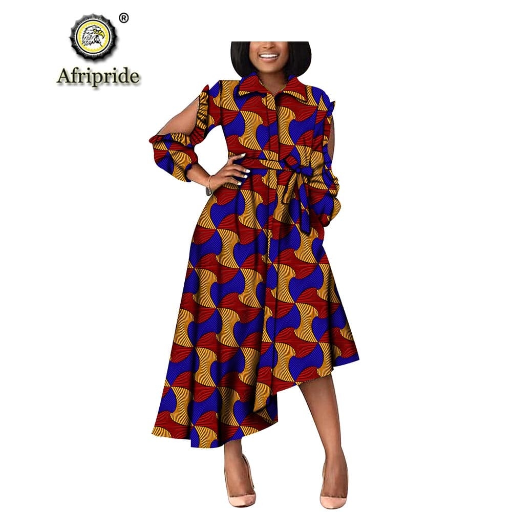 African Dresses For Women Wear Cocktail Plus Size Wax Print Ankara