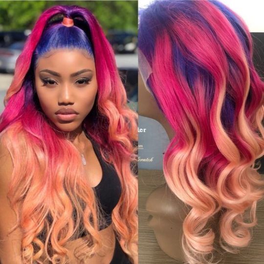 colored wigs human hair