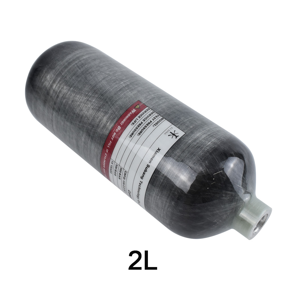 30Mpa 4500Psi 1.1L 67Cu in 700cc Koolstofvezel HPA Tank, Gasfles, Paintball Jacht voor PCP Air Rifle Gun Daystate en FX Draad M18 * 1.5zwart