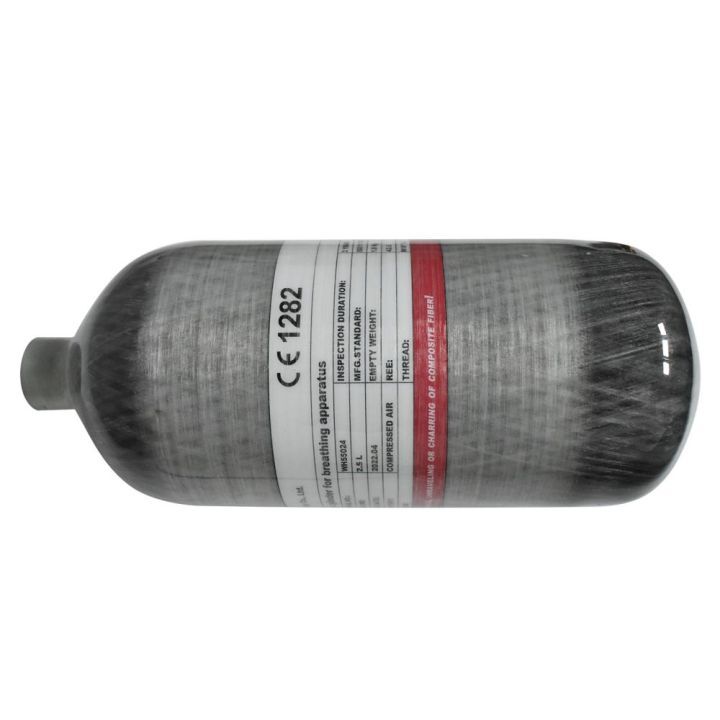 Bouteille Fibre De Carbone TUXING 3L - 4500 Psi / 300 Bar - Pour PCP, Paintball, Plongée - Valve M18x1.5 - Vide