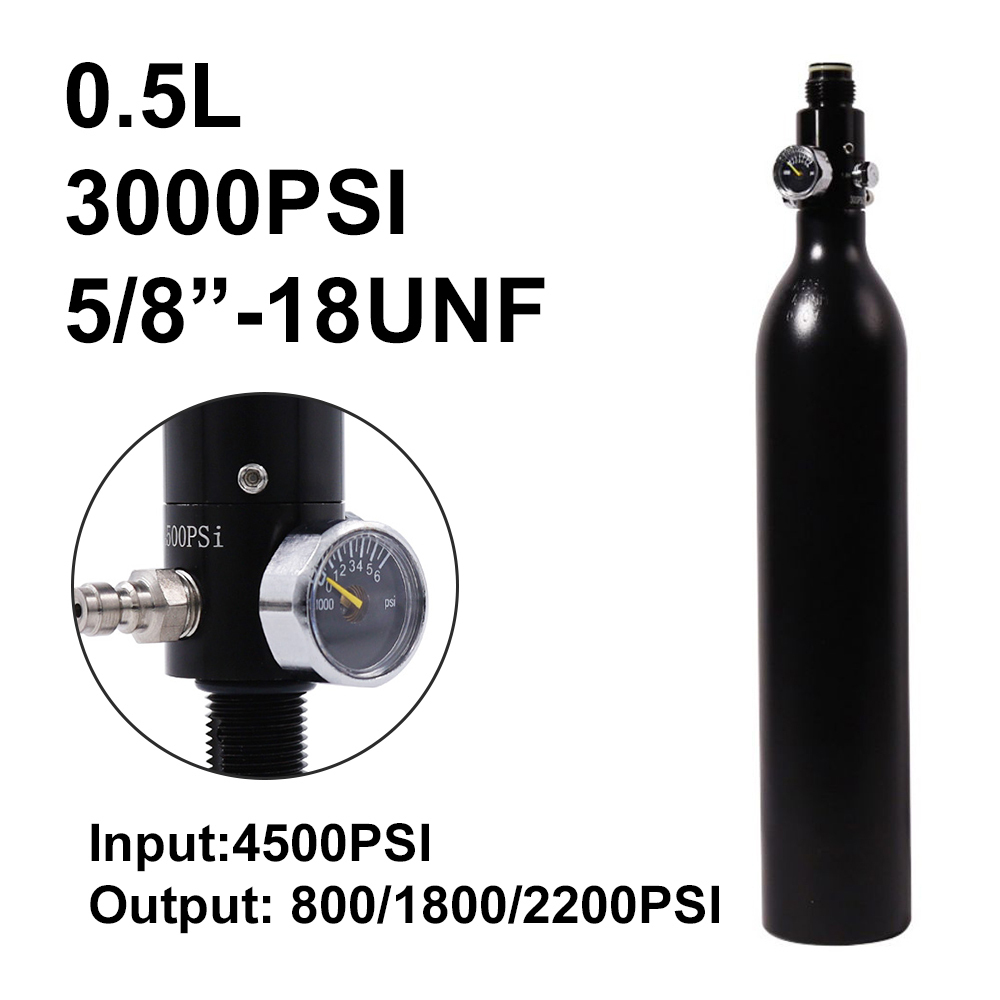 Réservoir Acecare 3L HPA 4500psi/300 Bar - Mini Bouteille Plongée Avec Valve, Neuve