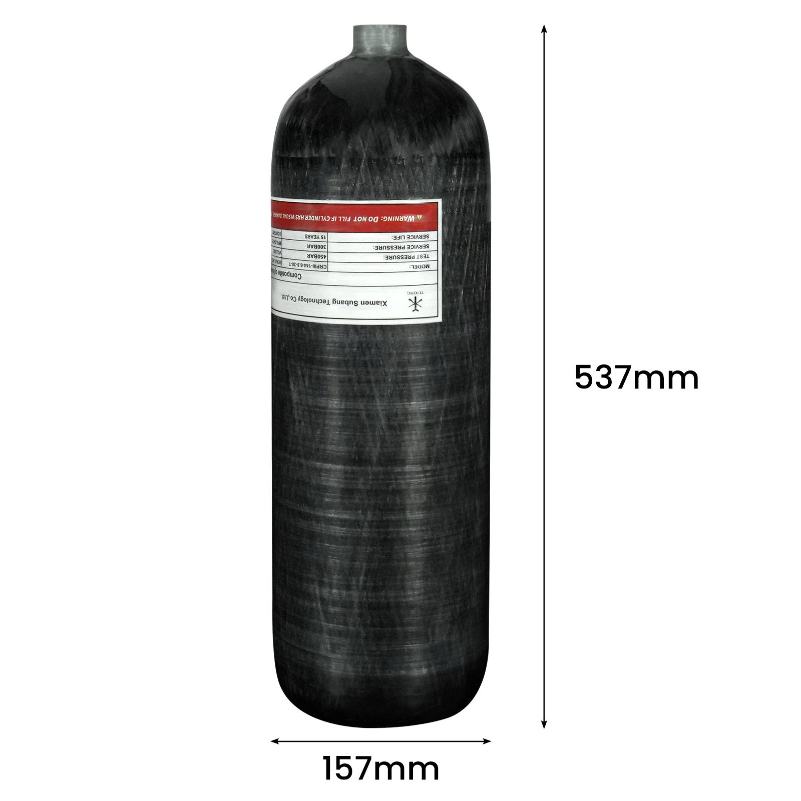 Nouveau Warrior Fibre De Carbone 68l 300bar Pcp Reservoir Dair Tuyau Femelle Qd main image 1