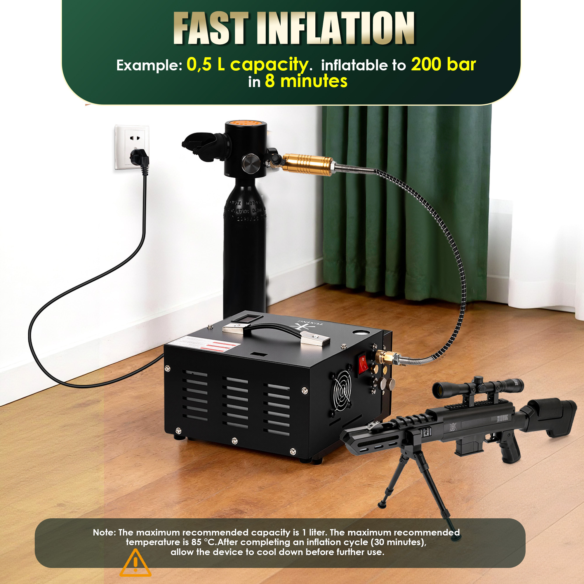 TUXING TXES061 PCP Air Compressor 4500Psi/30Mpa/300Bar