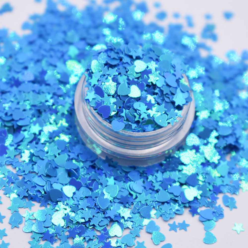 different shapes mixes glitter