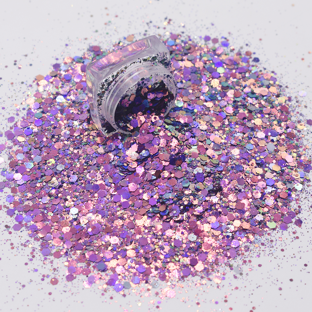 Color Shifting and Silver Mix Glitter