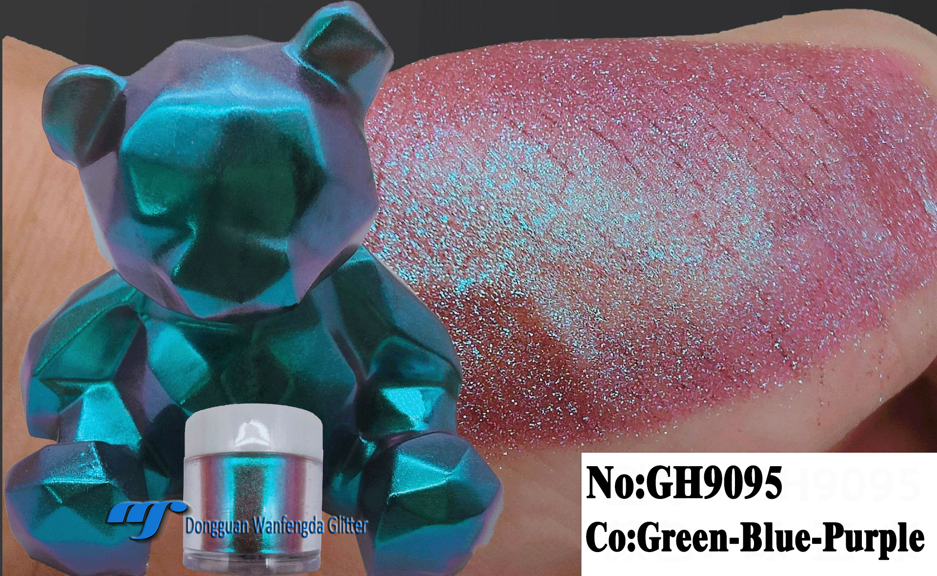 1. Holographic Color Shifting Powder Nail Art - wide 6