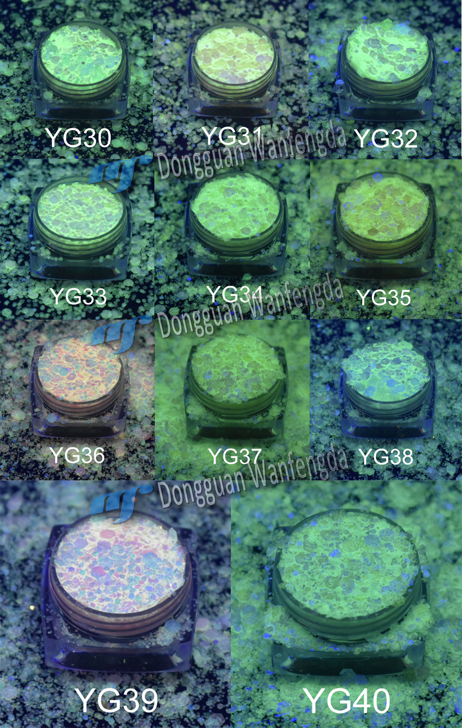 New Glow in the dark Chunky Mixed Glitter