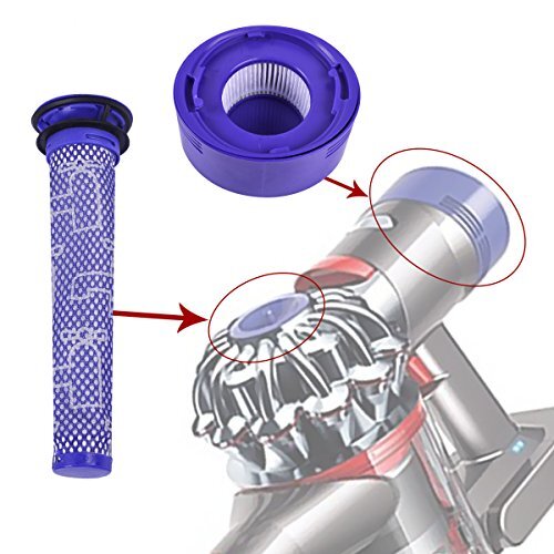 KEEPOW Pre and Post Motor Filters Replacement for Dyson V8 and V7