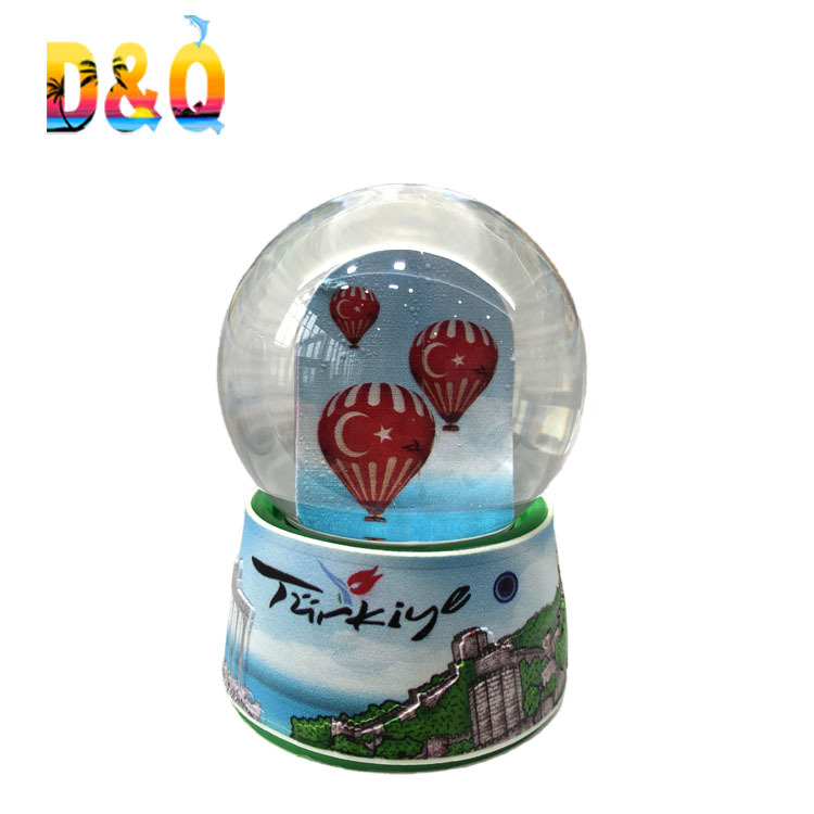 Custom different country design souvenir snow globe souvenir Singapore