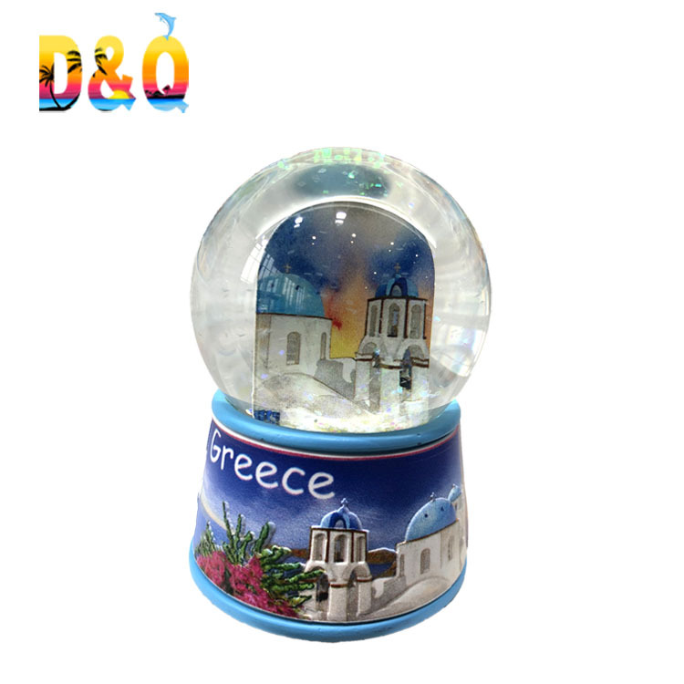 Custom different country design souvenir snow globe souvenir Singapore