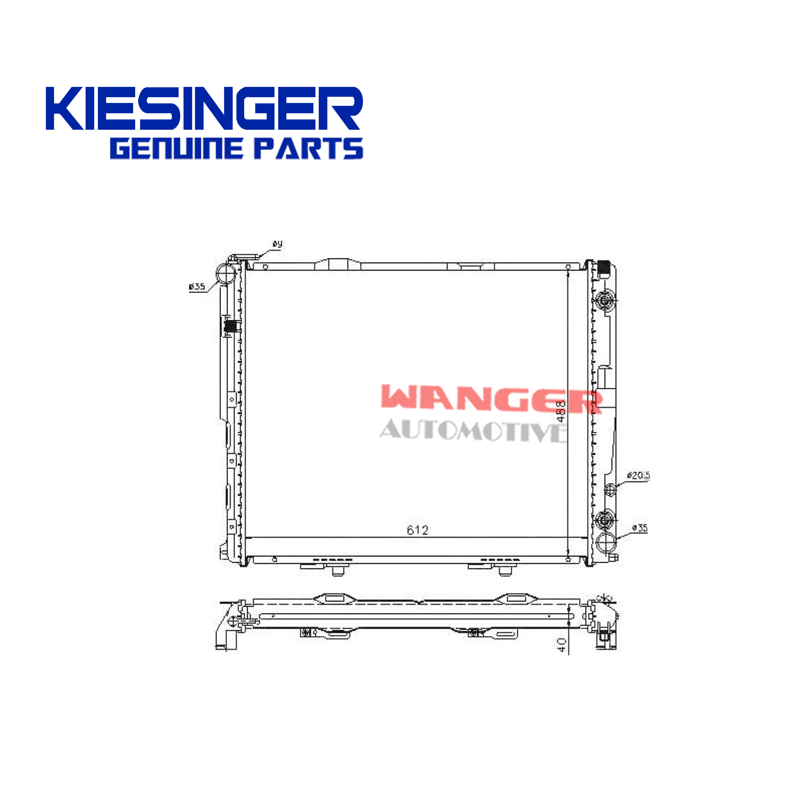 Details about   For Mercedes W124 300D 300TD Nissens Radiator 124 500 00 02 New 