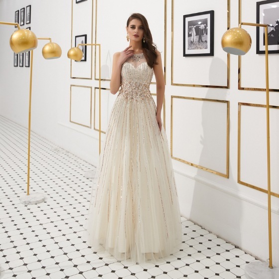 Sparkly Semi Formal Cream Gown Open Back Long Dress?Sparkly Semi Formal Cream Gown Open Back Long Dress?Sparkly Semi Formal Cream Gown,Simple Sparkly Semi Formal Cream Gown,Sparkly Semi Formal Cream Gown Outlet,Debutante Dresses
