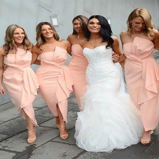 Blush Pink Pleated Strapless Bridesmaid Dress?Blush Pink Pleated Strapless Bridesmaid Dress?2021 bridesmaid dress,blush pink long bridesmaid dress,strapless bridesmaid dress,wedding dress