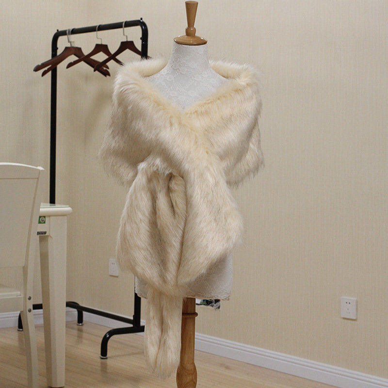 bridal party fur shawls